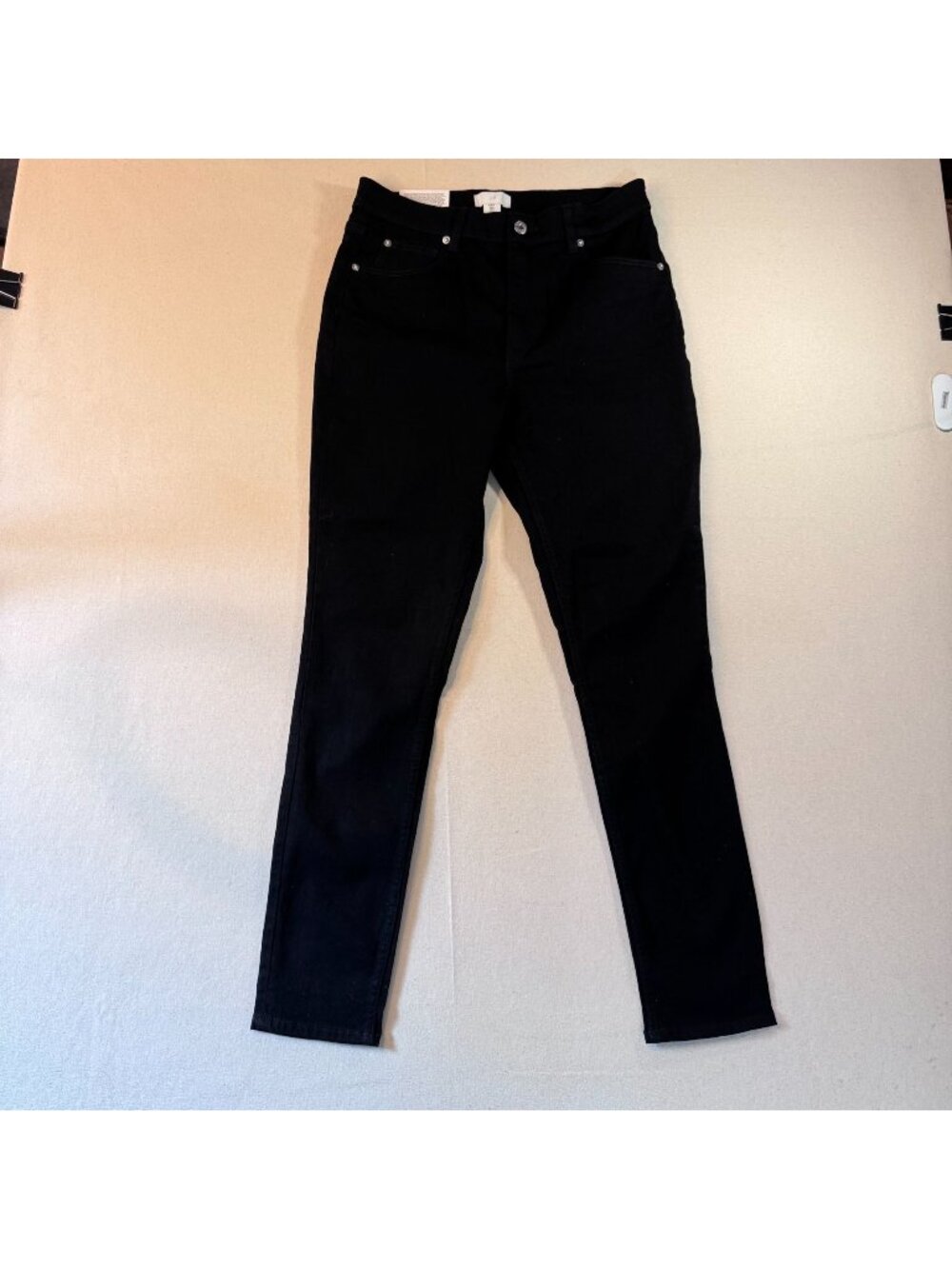 HK11 - H&M Women’s 12 Black High Waist Skinny Stretch Jeans Full Length NWT